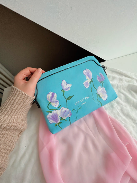 Red Cuckoo Handbag, Hand-Painted