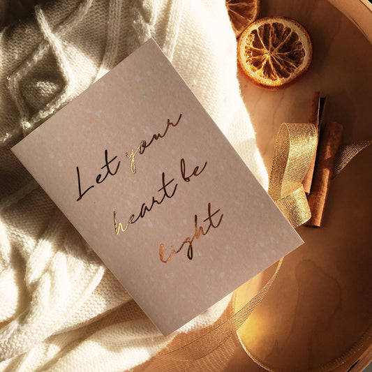Let Your Heart Be Light Christmas Card