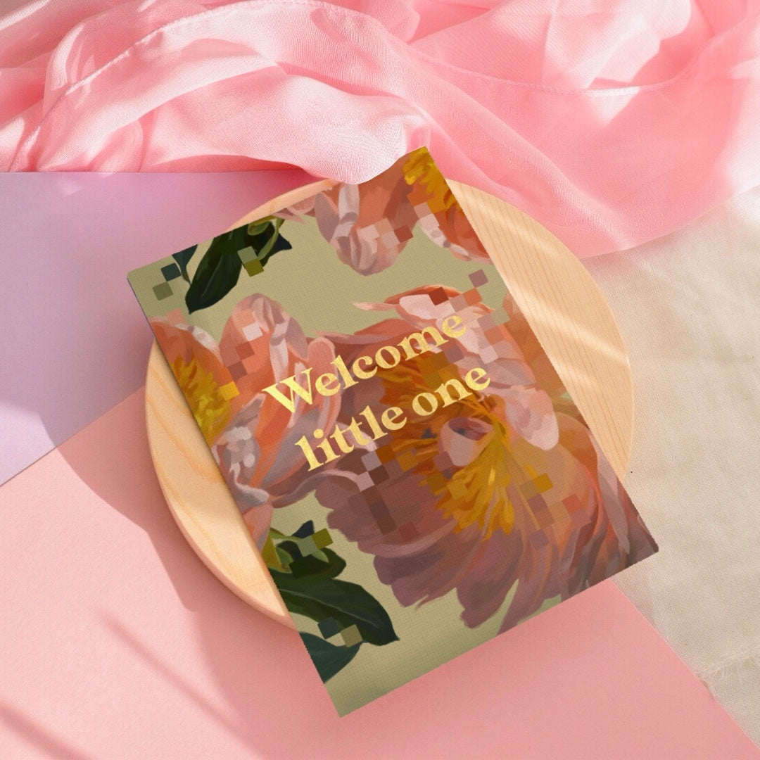 ‘Welcome Little One’ Foiled Card