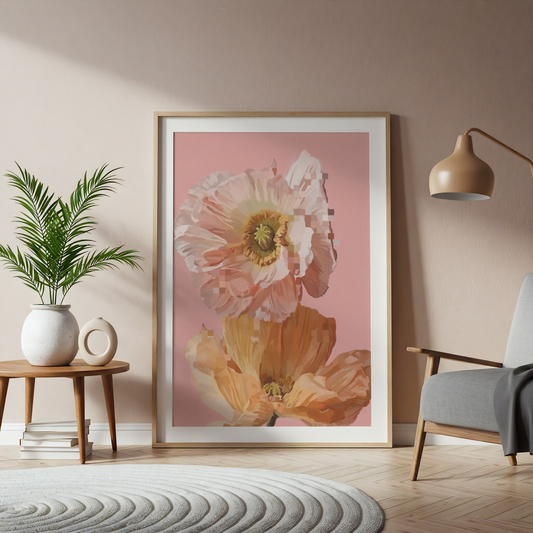 'Pink Icelandic Poppies' - Art Print
